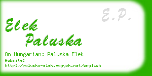 elek paluska business card
